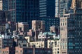 A Variety of Skyscrapers and Buildings in the Midtown Manhattan Skyline of New York City Royalty Free Stock Photo