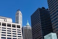 A Variety of Skyscrapers in Lower Manhattan of New York City with Construction Royalty Free Stock Photo