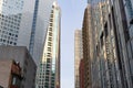 Variety of Skyscrapers on a Street in Streeterville Chicago Royalty Free Stock Photo