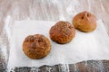 Variety of small breads with seeds