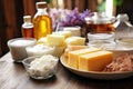 variety of soap ingredients on table