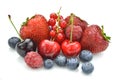 Variety of soft fruits, strawberries, raspberries,