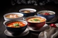 variety of spicy, tangy and rich tom yam soups from different cultures