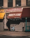 Variety store sign, in Tribeca, Manhattan, New York City