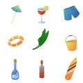 summer icon with full color Royalty Free Stock Photo