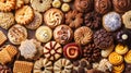 Assorted Array of Cookies on Table Royalty Free Stock Photo