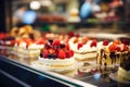 A variety of sweetness: cake selection at the patisserie