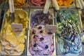 Variety of tasty Italian ice cream Royalty Free Stock Photo
