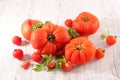 Variety tomato and leaf Royalty Free Stock Photo