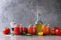 Variety of tomato sauces Royalty Free Stock Photo