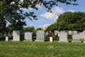 A variety of tombstones covering a hillside at Arlington National Cemetery in Arlington, Virginia Royalty Free Stock Photo