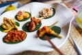 Variety of traditional Bali appetizers