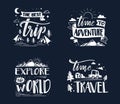 Variety of travelling stickers set