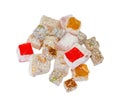 Variety Turkish Delight isolated Royalty Free Stock Photo