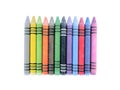 Variety of Multicolored Crayons isolated