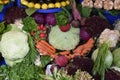 Vegetable Farm Produce on Store Grocery Shelves Royalty Free Stock Photo