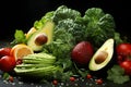 variety of vegetables on a cutting board, including carrots, celery, onions, tomatoes, and mushrooms. The vegetables are all fresh Royalty Free Stock Photo