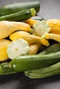 Variety of Vegetables squash and zucchini