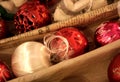 A Variety of Vintage Glass Christmas Ornaments