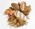 Variety of whole wheat bread Royalty Free Stock Photo