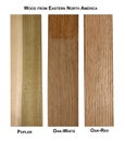 Variety of wood samples Royalty Free Stock Photo