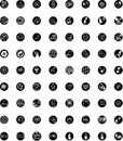 Negative black and white home cleaning icons Royalty Free Stock Photo