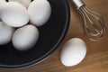 Varios japanese white eggs