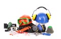 Varios safety equipment. Royalty Free Stock Photo