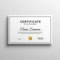 For various accomplishments, this certificate combines simplicity Royalty Free Stock Photo