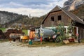 Various agricultural machinery. Village Unterburg, Styria, Austria