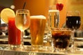 Various alcoholic Drinks Royalty Free Stock Photo