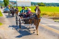 Various Amish Buggies in Lancaster County Royalty Free Stock Photo
