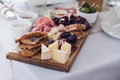 Various appetizer served with vine Royalty Free Stock Photo