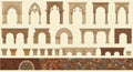 Various architectural arch designs are displayed, depicting styles from different Royalty Free Stock Photo