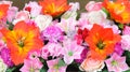 Various artificial flowers, which are beautiful. Royalty Free Stock Photo