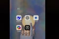 Various Artificial Intelligence mobile apps, DeepSeek, ChatGPT, Gemini, Copilot, Perplexit Royalty Free Stock Photo