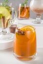 Various autumn winter alcohol cocktails Royalty Free Stock Photo