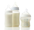 Various baby milk bottles Royalty Free Stock Photo