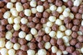 Cocoa and vanilla flavored balls from above Royalty Free Stock Photo