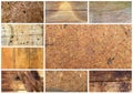 Various wood backgrounds collage