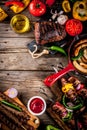 Various barbecue grill food Royalty Free Stock Photo