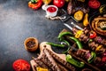 Various barbecue grill food Royalty Free Stock Photo