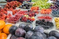 various berries for sale at Porto market (Mercado do Bolhao Royalty Free Stock Photo