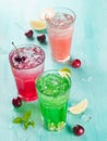 Various beverage (cocktail or lemonade)