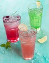 Various beverage (cocktail or lemonade)