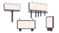 Various billboards displayed in an urban setting Royalty Free Stock Photo