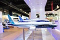 Various Boeing aircraft models on display, including 737-8 Max, 787 dreamliner, at Singapore Airshow