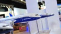 Various Boeing aircraft models, including 787 Dreamliner, on display at Singapore Airshow