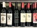 Various Brands of Wine for Sale at a Grocery Store