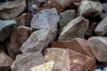 Various brown stones of different sizes Royalty Free Stock Photo